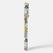 Blauw en Geel Ditsy Bloemen Monogram Case-Mate iPhone Case (Achterkant / Rechts)