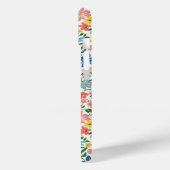 Blauw en Geel Ditsy Bloemen Monogram Case-Mate iPhone Case (Achterkant / Links)