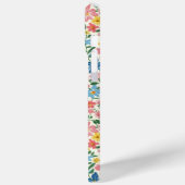 Blauw en Geel Ditsy Bloemen Monogram Case-Mate iPhone Case (Achterkant / Links)