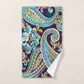 Blauw en Geel Dream  Paisley Bad Handdoek (Handdoek)
