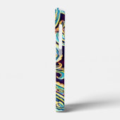 Blauw en Geel Dream Paisley Case-Mate iPhone Case (Achterkant / Links)