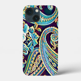 Blauw en Geel Droom Vintage Paisley Case-Mate iPhone Case