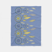 Blauw en Geel Droomvangers Fleece Deken (Voorkant)