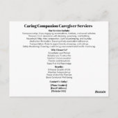 Blauw en geel Eenvoudig Elegant Cleaner Briefkaart (Achterkant)