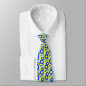 Blauw en geel Engineering Gears Stijlvol Stropdas (Gebonden)
