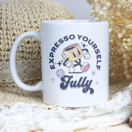 Blauw en Geel - Expresso Yourself Volledig Koffiemok