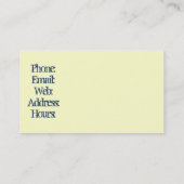 Blauw en geel  Film Camera Visitekaartje (Achterkant)