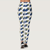 BLAUW EN GEEL FOOTBALL LEGGINGS (Achterkant)
