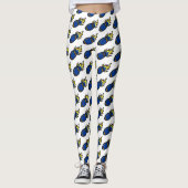 BLAUW EN GEEL FOOTBALL LEGGINGS (Voorkant)