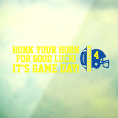 Blauw en Geel Football Spel Dag Terug Raamsticker (Vel 3)