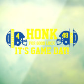 Blauw en Geel Football Spel Dag Terug Raamsticker (Vel 3)