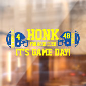 Blauw en Geel Football Spel Dag Terug Raamsticker (Vel 2)