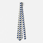 BLAUW EN GEEL FOOTBALL STROPDAS (Voorkant)