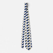 BLAUW EN GEEL FOOTBALL STROPDAS (Achterkant)