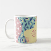 Blauw en geel Gemengde Geometrische media Koffiemok (Links)