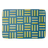 Blauw en geel Geometrisch Badmat (Voorkant)