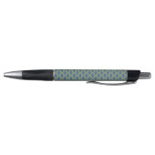 Blauw en Geel Geometrisch Patroon Pen (Bodem)