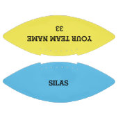 Blauw en geel gepersonaliseerd Football (Panelen)