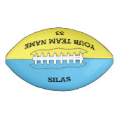 Blauw en geel gepersonaliseerd Football (Voorkant)