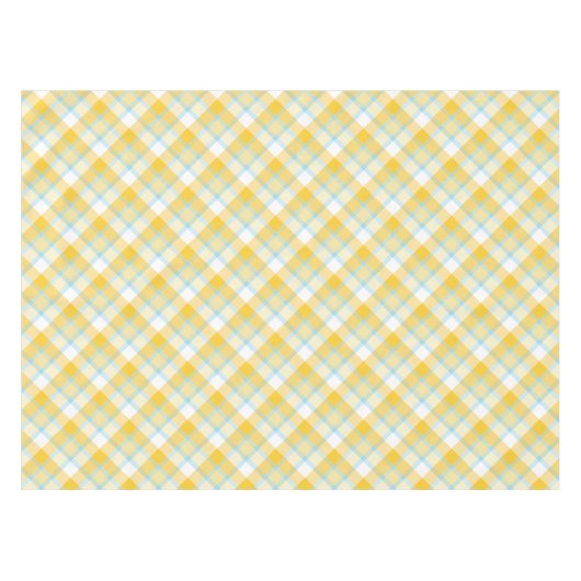 Blauw en geel geplakt tafelkleed – Spring Picnic G (Voorkant (Horizontaal))