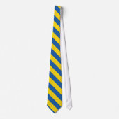 Blauw en geel gestreepte Oekraïense vlag stropdas (Voorkant)