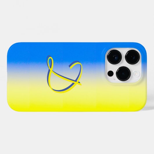 Blauw en geel gradiënt Oekraïne Geïnspireerd monog Case-Mate iPhone Case (Achterkant (horizontaal))