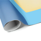 Blauw en geel. Hart. Liefde Cadeaupapier (Rol Hoek)