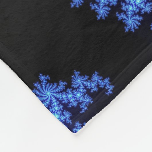 Blauw en Geel IJs Kristal Patroon Fleece Deken (Hoek)