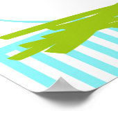 Blauw en Geel Jongen Chick Baby shower Party Poster (Hoek)