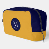 Blauw en geel kleurenblok toilettasje (Rechterhoek)