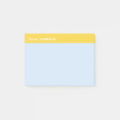 Blauw en geel kleverig post-it® notes (Voorkant)