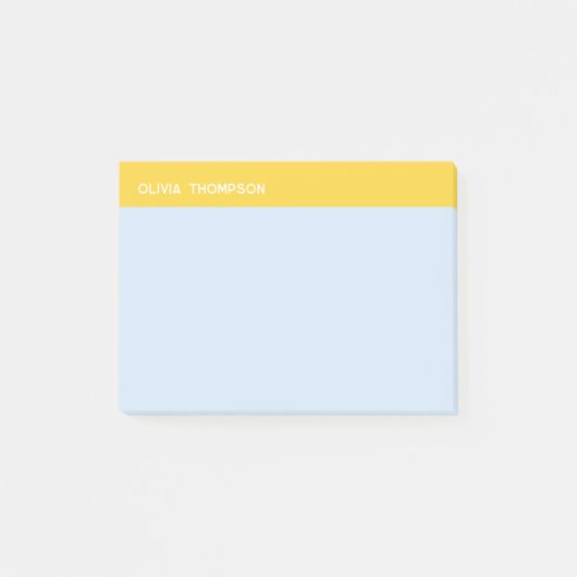 Blauw en geel kleverig post-it® notes (Voorkant)