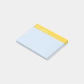Blauw en geel kleverig post-it® notes (Schuin)