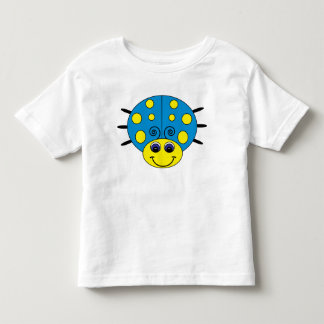 Blauw en geel Ladybug Kinder T-Shirt