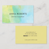 Blauw en geel lak visitekaartje (Voorkant / Achterkant)