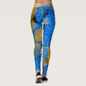 BLAUW en GEEL - Leggings (Achterkant)
