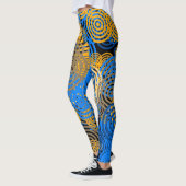 BLAUW en GEEL - Leggings (Links)