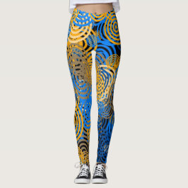 BLAUW en GEEL - Leggings