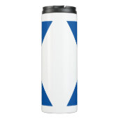 Blauw en Geel Letter X Monogram Thermosbeker (Achterkant)