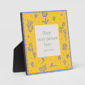 Blauw en geel lijst fotoplaat (Voorkant)