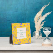 Blauw en geel lijst fotoplaat (Insitu)