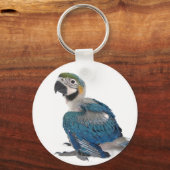 Blauw en geel Macaw Sleutelhanger (Voorkant)