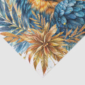 Blauw en geel Macaw Waterverf Art Tissuepapier (Detail)