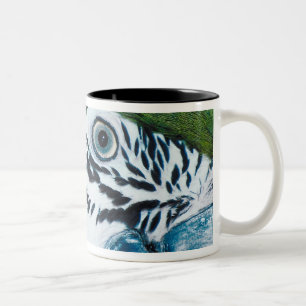 Blauw-en-geel Macawê Tweekleurige Koffiemok