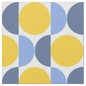 Blauw en geel Modern Geometric Stof (Close Up)