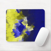 Blauw en geel muismat (Met muis)