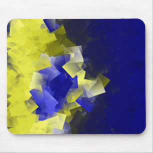 Blauw en geel muismat
