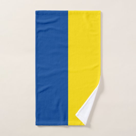 Blauw en geel Oekraïense vlag badhanddoek set Bad Handdoek (Handdoek)