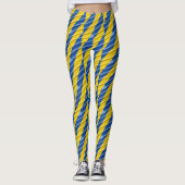 Blauw en Geel Oekraïne inspireren vrede in oorlog Leggings (Voorkant)