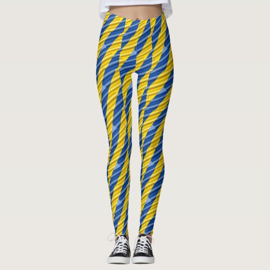 Blauw en Geel Oekraïne inspireren vrede in oorlog Leggings (Voorkant)